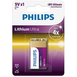 9V blokbatterij lithium